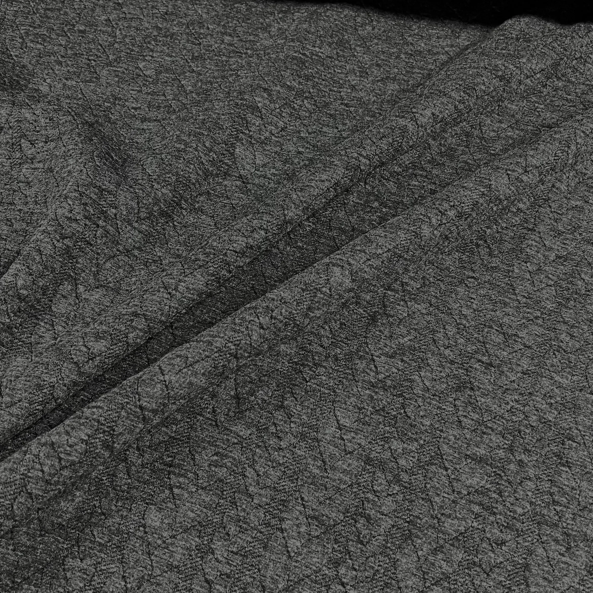 Textured Knit Jersey Sweatshirting - Charcoal