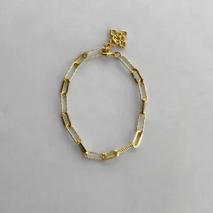 Textured Paper Clip Bracelet
