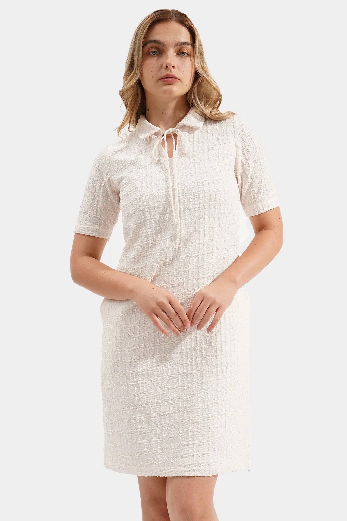 Textured Polo Dress