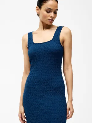 Textured Square Neck Maxi Dress