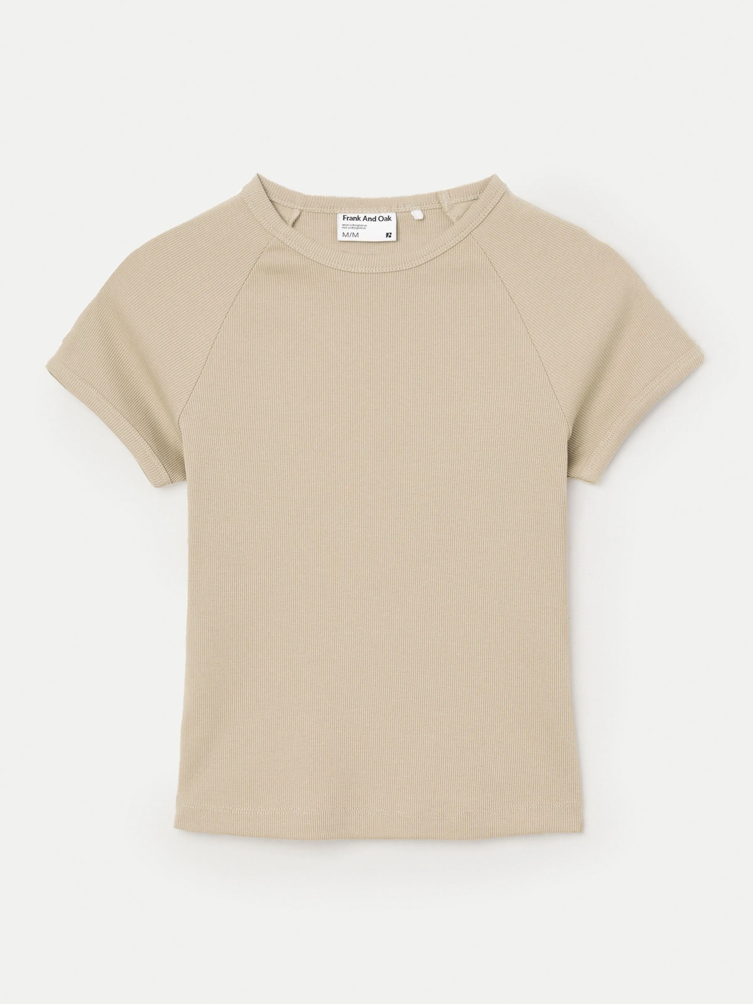 The Shrunken Cropped T-Shirt in Light Beige