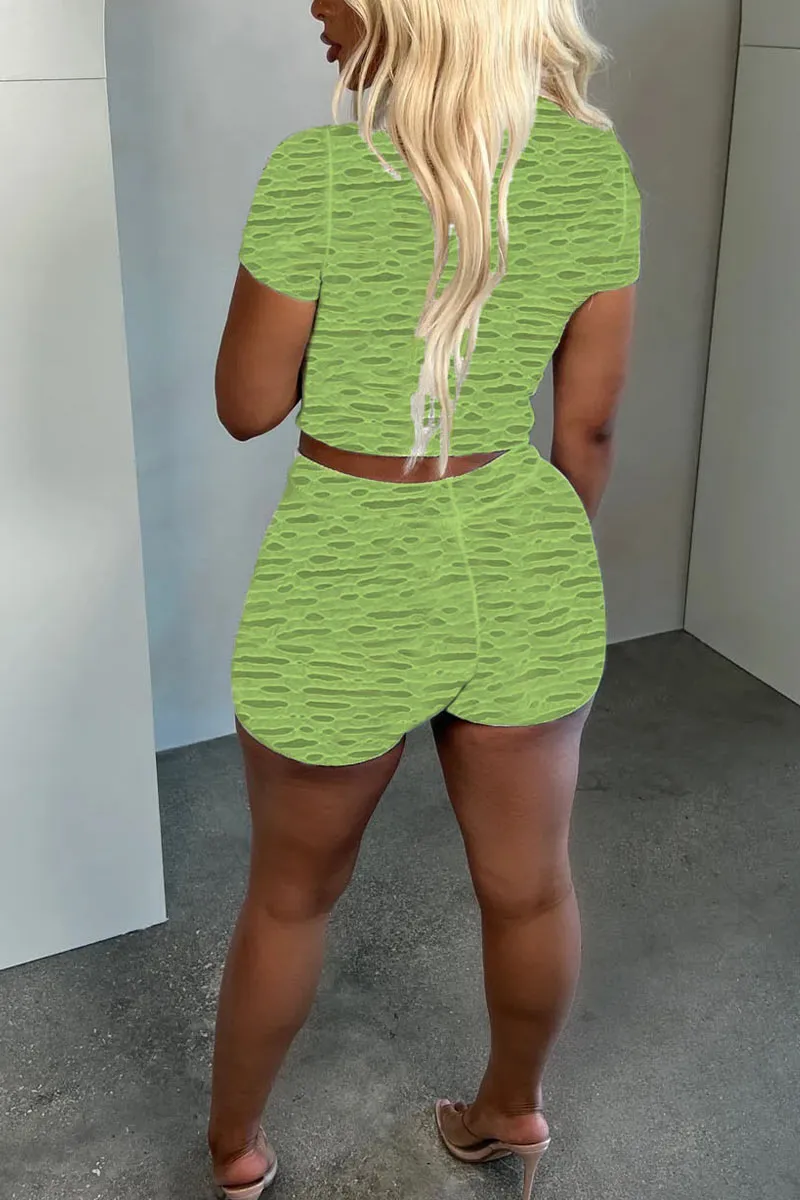 UM0409 Ragged Tee and Shorts Set