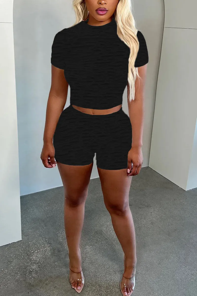 UM0409 Ragged Tee and Shorts Set