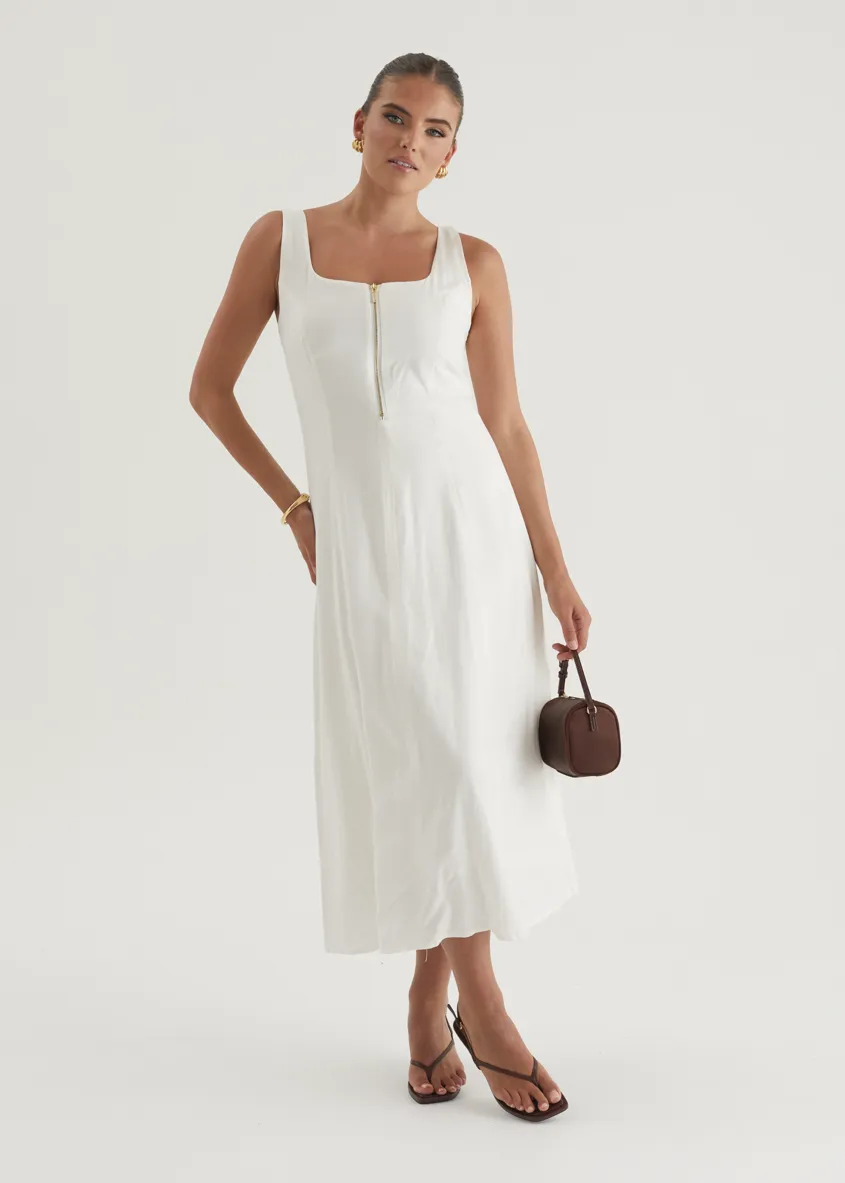 Ventura Midi Dress - Off White