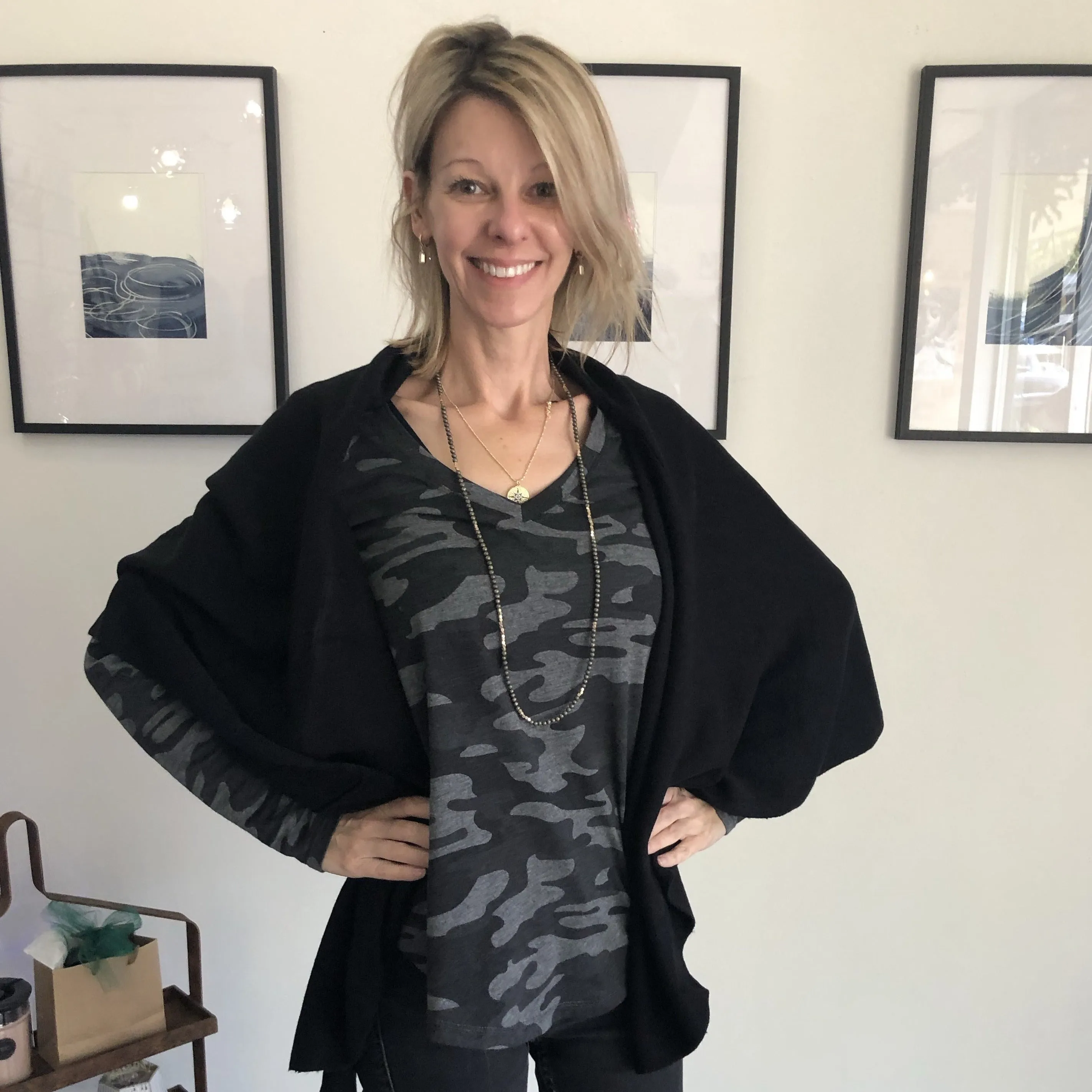 Veronica Vest in Black