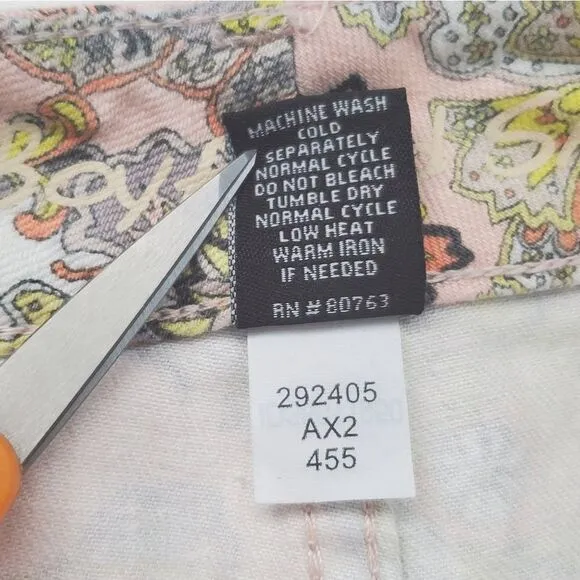 Victoria's Secret VS 2 Boyfriend Shorts Pink White Yellow Paisley Low Rise 2013