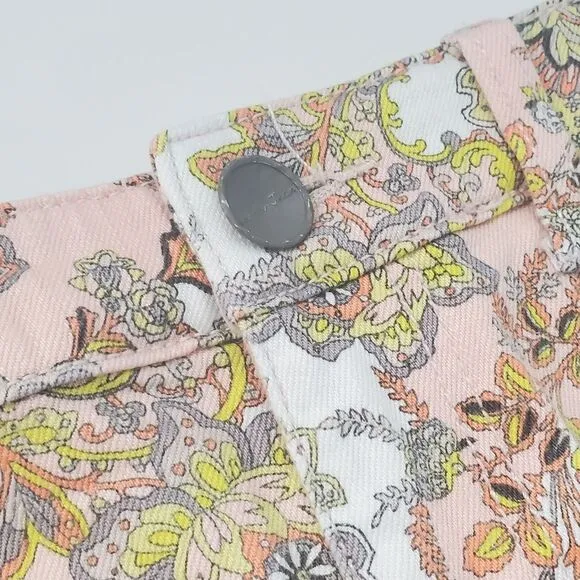 Victoria's Secret VS 2 Boyfriend Shorts Pink White Yellow Paisley Low Rise 2013