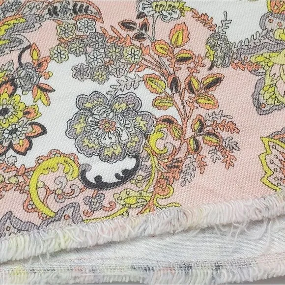 Victoria's Secret VS 2 Boyfriend Shorts Pink White Yellow Paisley Low Rise 2013