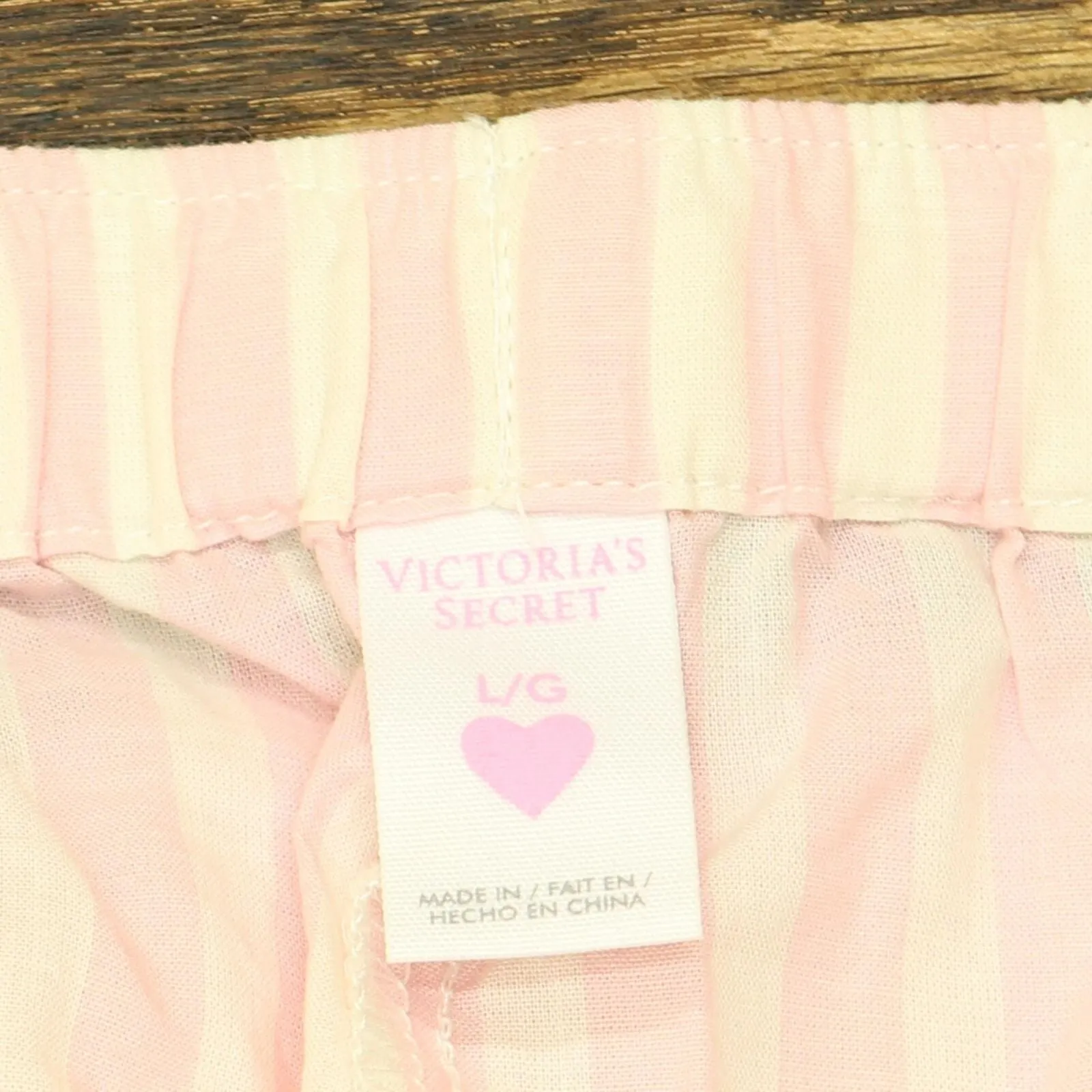 Victoria's Secret Womens Striped Cotton Pajama Shorts Top Set