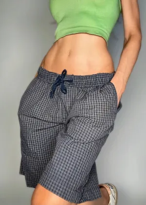 Vintage 1990s Baggy Flannel Jorts - Small Drawcord Lounge Shorts by ZG Sport