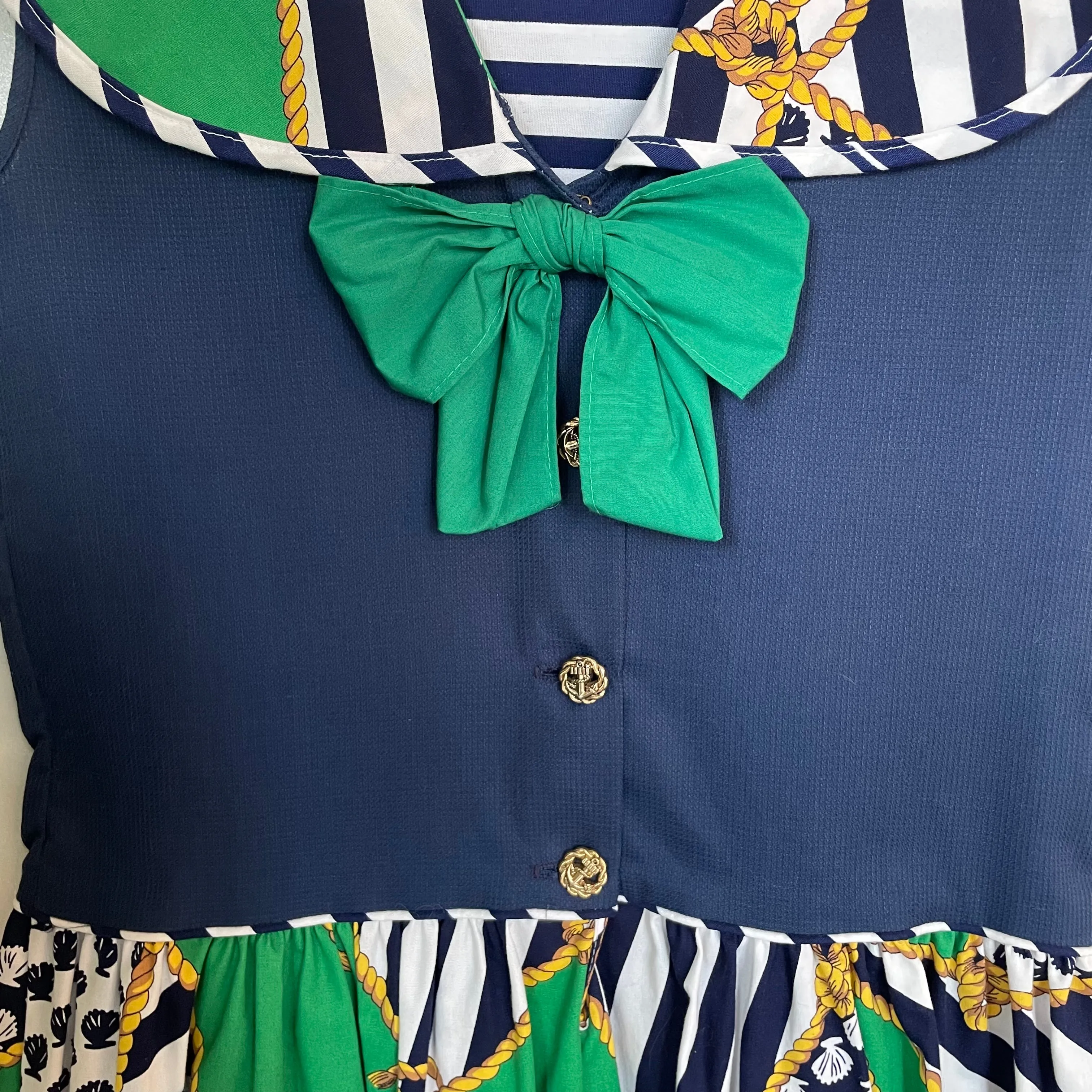 Vintage 80s 90s nautical romper // size 12 // (HT2425)