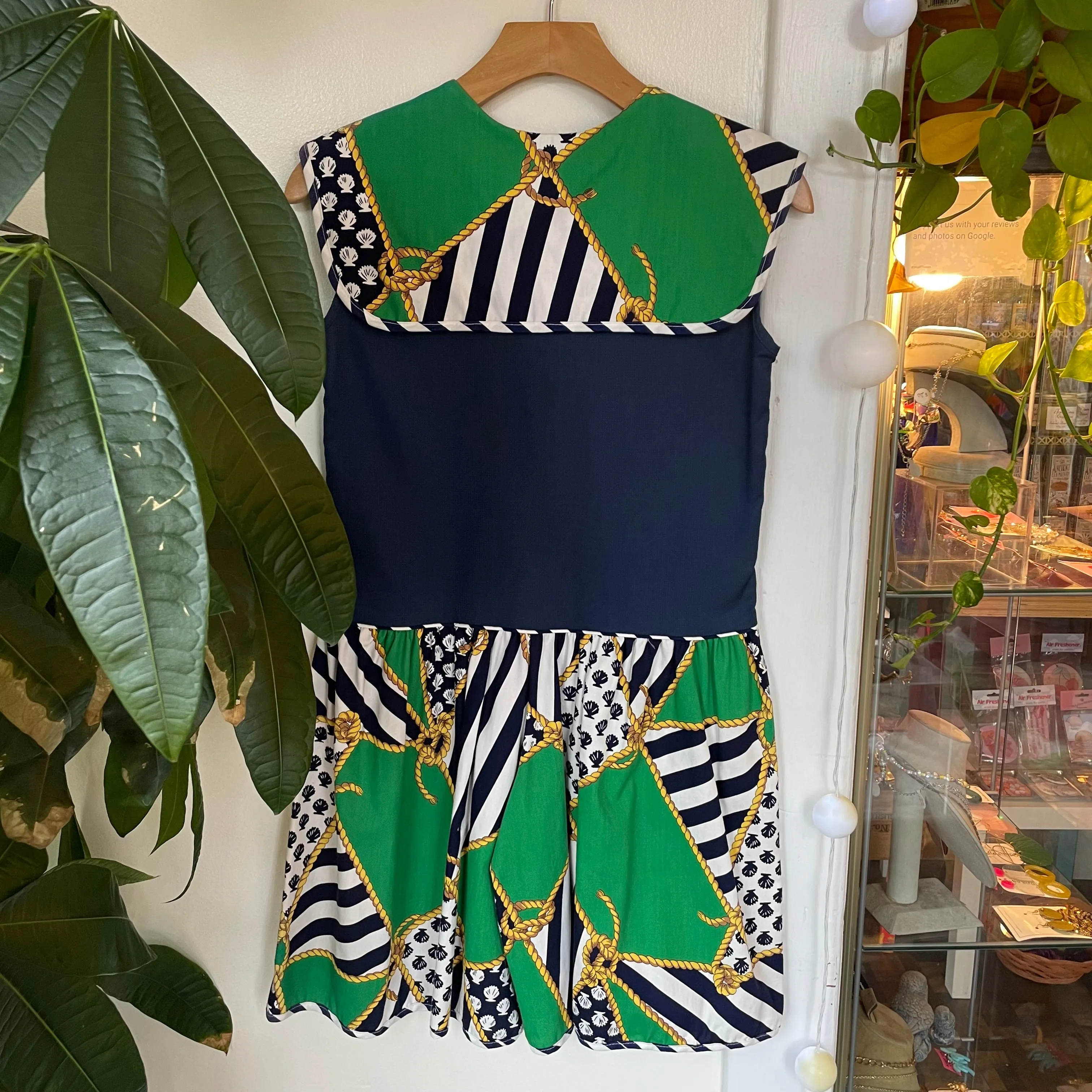Vintage 80s 90s nautical romper // size 12 // (HT2425)
