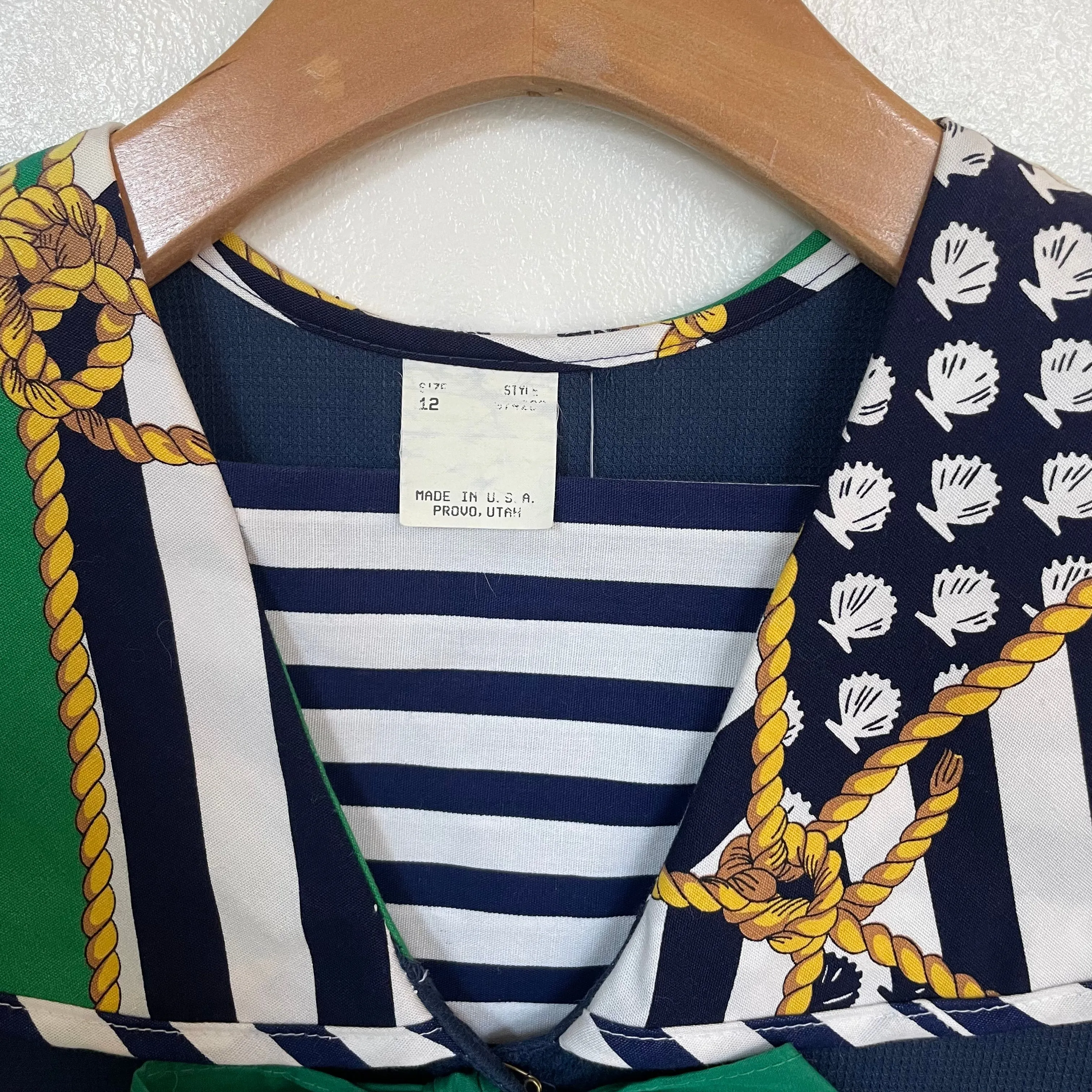Vintage 80s 90s nautical romper // size 12 // (HT2425)