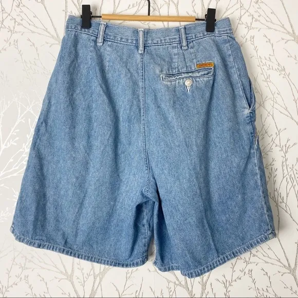 VINTAGE 80’s JORDACHE Embroidered MOM Jean Shorts Pleated