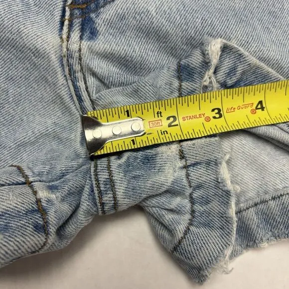 Vintage 90s Guess USA High‎ Waisted Mom Denim Shorts 24X3&quot; Distressed Cuff EUC