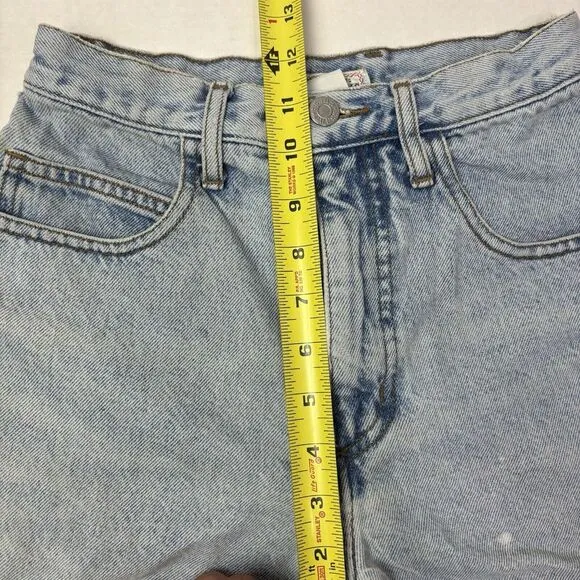 Vintage 90s Guess USA High‎ Waisted Mom Denim Shorts 24X3&quot; Distressed Cuff EUC