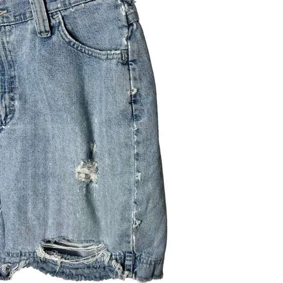 Vintage 90s Light Waist Relaxed Distressed Shorts 12