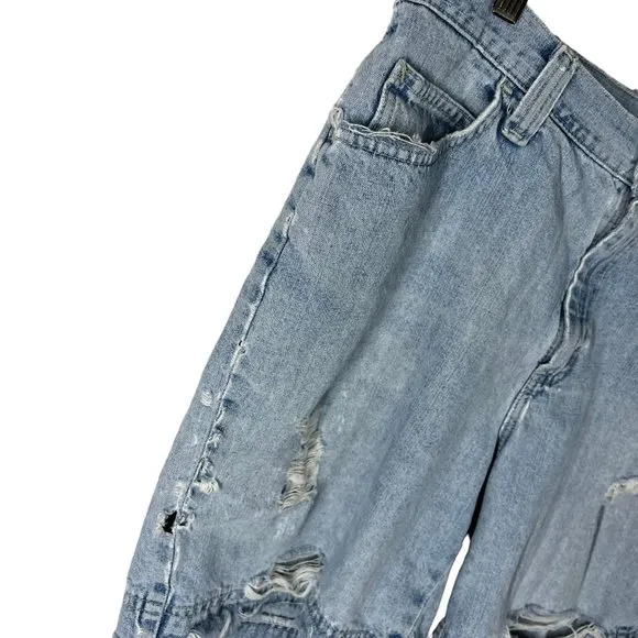 Vintage 90s Light Waist Relaxed Distressed Shorts 12