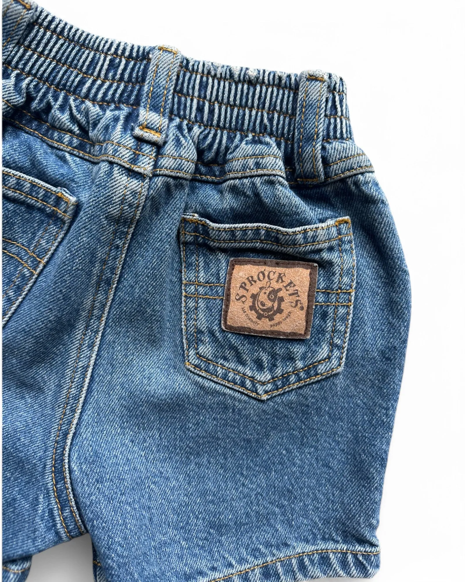 Vintage 90's Sprockets denim toddler shorts