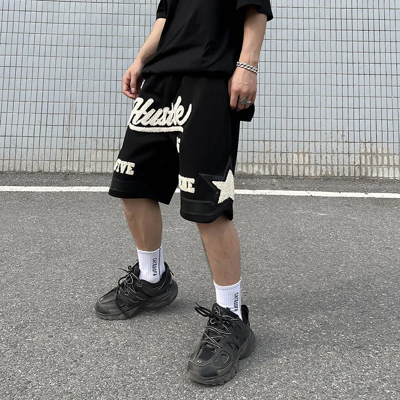 Vintage Alphabet Flocked Jacquard Shorts