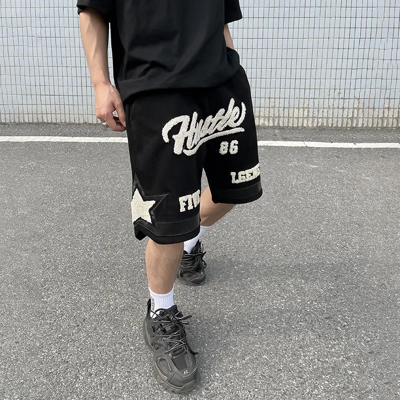 Vintage Alphabet Flocked Jacquard Shorts