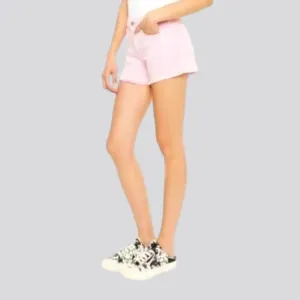 Vintage color women's denim shorts