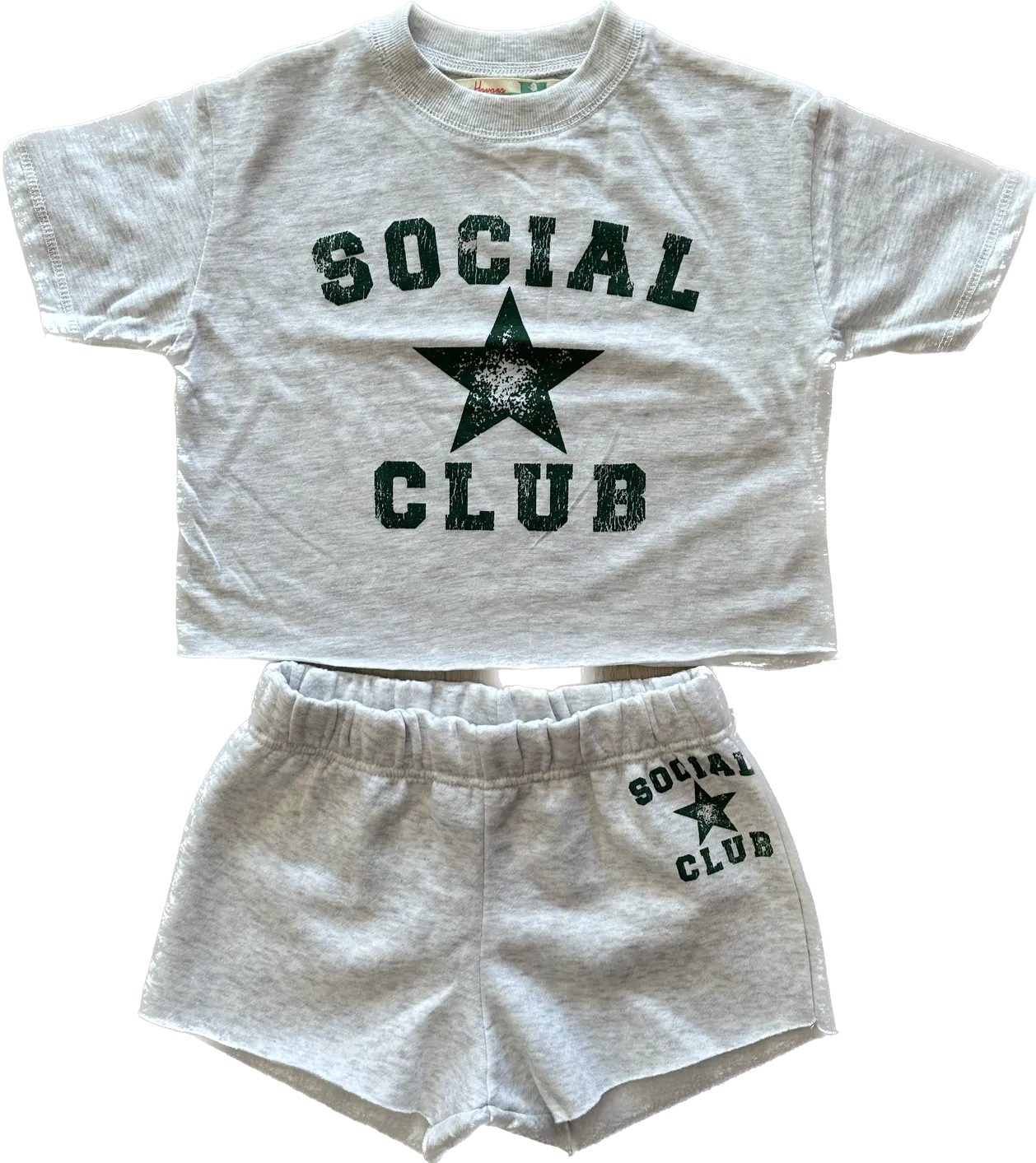 Vintage Havana- Ash Grey Social Club T-Shirt and Shorts Set