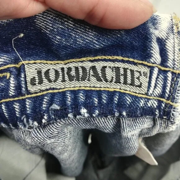 Vintage Jordache Acid Wash Pull On Jean Denim Shorts Size 12 Mom High Waisted