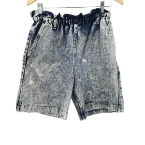 Vintage Jordache Acid Wash Pull On Jean Denim Shorts Size 12 Mom High Waisted