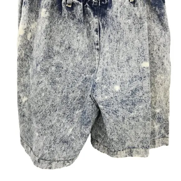 Vintage Jordache Acid Wash Pull On Jean Denim Shorts Size 12 Mom High Waisted