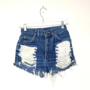 Vintage Lee Distressed Denim Shorts Size 7