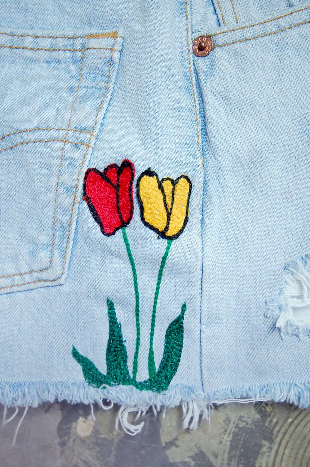 Vintage Levi’s 501 Tulip Chain-Stitched Shorts (JYJ0524-244)