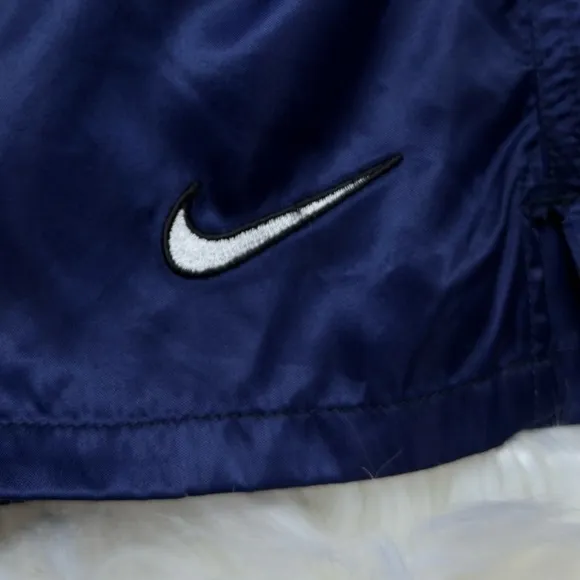 Vintage Nike Satin Shorts Navy Blue 90s