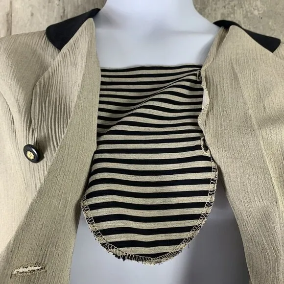 Vintage Outfit Set Short Sleeved Blouse Pleated Shorts Brown Black Dawn Joy 9/10