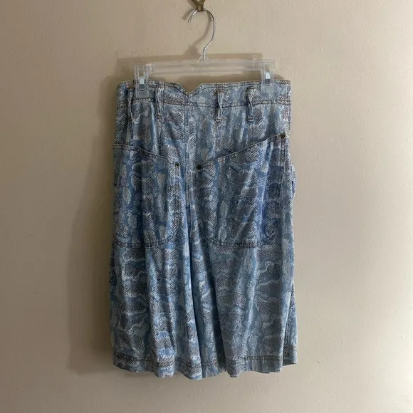 Vintage Palmer E Palmer Shorts and Top with Blue Camo and Snakeskin Pattern