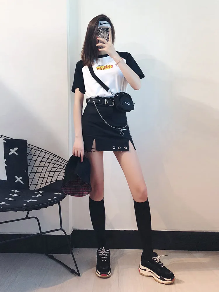 Vintage punk skirt yc20951