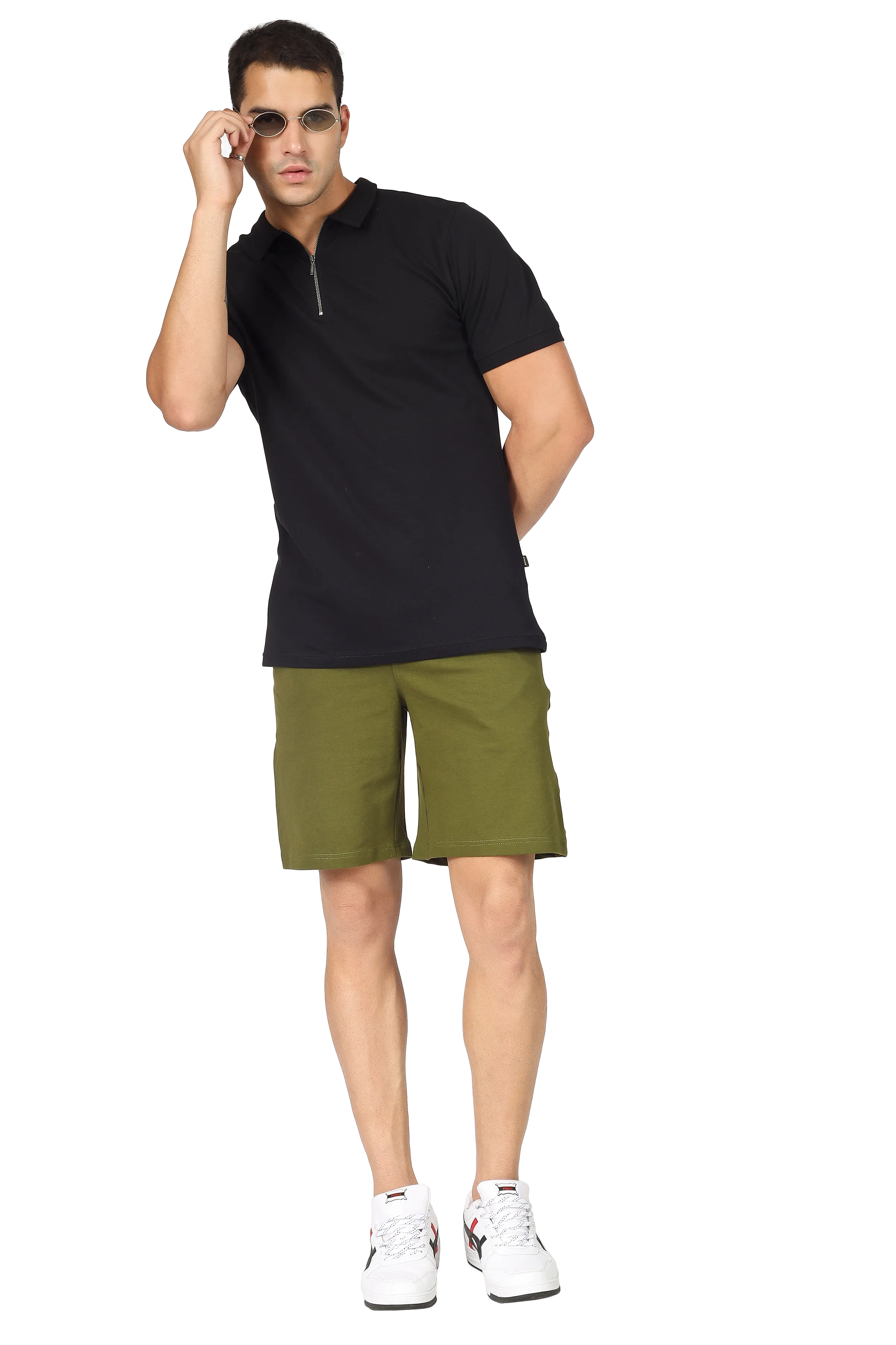 Vintage Regular Fit Shorts (Military Green)