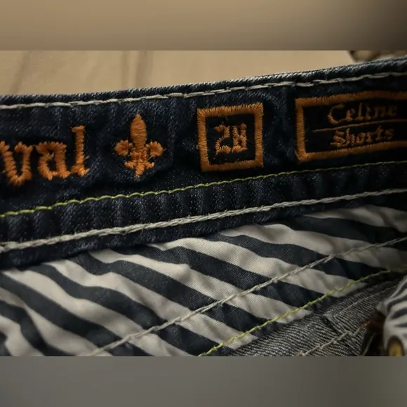 Vintage Rock Revival jean shorts.