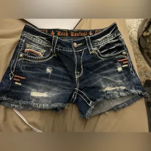 Vintage Rock Revival jean shorts.