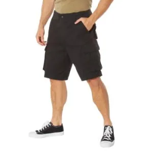 Vintage Solid Color Paratrooper Cargo Shorts