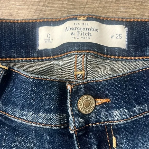Vintage Y2K ABERCROMBIE &amp; FITCH Mini Jean Shorts SZ 0 / 25