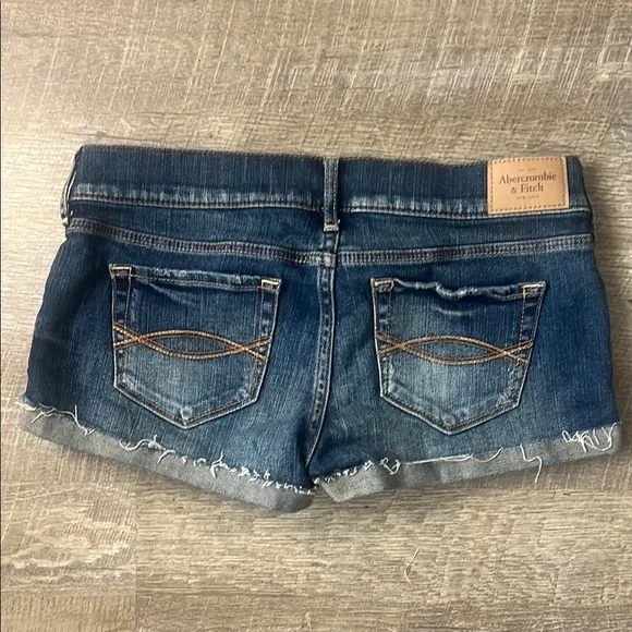 Vintage Y2K ABERCROMBIE &amp; FITCH Mini Jean Shorts SZ 0 / 25