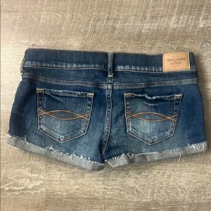 Vintage Y2K ABERCROMBIE &amp; FITCH Mini Jean Shorts SZ 0 / 25