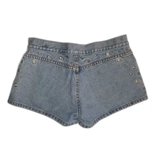 VINTAGE Y2K LEVIS Denim Jean Shorts with Grommets Size 5