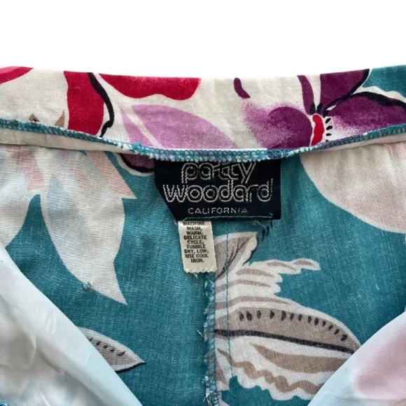 Vintages 70s Patty Woodard Tropical Blue Shorts