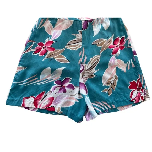 Vintages 70s Patty Woodard Tropical Blue Shorts