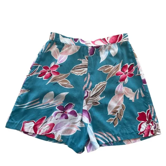 Vintages 70s Patty Woodard Tropical Blue Shorts