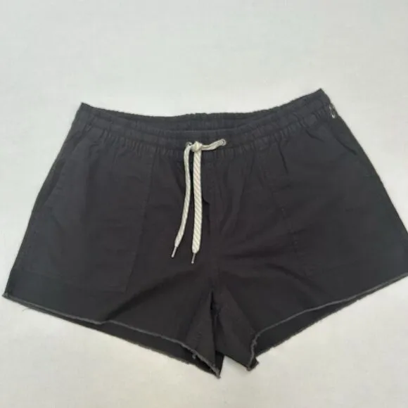 Vuori NWOT Vintage Ripstop Charcoal Gray‎ Shorts Elastic Waist Drawstring Large
