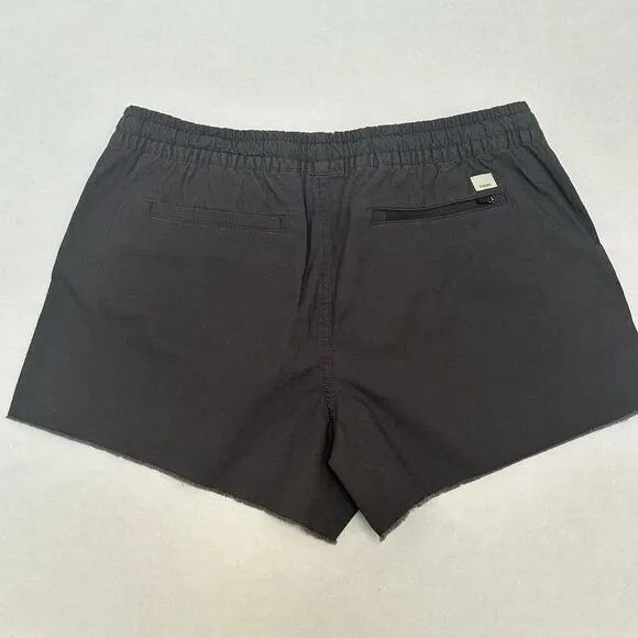 Vuori NWOT Vintage Ripstop Charcoal Gray‎ Shorts Elastic Waist Drawstring Large