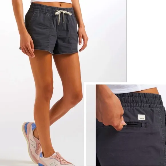 Vuori Vintage Ripstop Shorts - Women's Sz Medium in Charcoal
